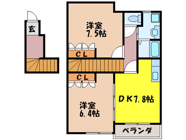 エバ－プレイスⅢの物件間取画像